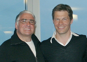 Geh�rt nun zur Universal-Familie: George Glueck (l.) mit Frank Briegmann