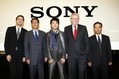 Nach der 3D-Pr�sentation (v.l.n.r.): Bogdan Roscic, Fujio Nishida, Lang Lang, Sir Howard Stringer und Hiroshi Yoshioka^^Marko Greitschus^^