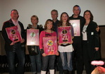 Hintere Reihe: Stefan Bongartz (Dance4Fans), Sibylle Gassner (Fastbreak Entertainment), Peter Hoffmann (Capellmeister Verlag), Christian Radtke (Fastbreak Entertainment), Andrea zum Felde (General Manager, edelkids); Vordere Reihe: Maike (Die Lollipops), Maria (Die Lollipops)