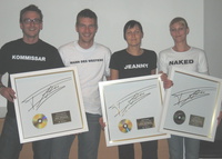 ... das �sterreichische Team mit (v.l.n.r.) Dietmar Lienbacher (Head of Concept & Catalogue Sony BMG Austria), Thorsten Tutzeck, Christina Heger und Sonja Ondruj (beide Sony BMG Austria)