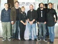 W�hlten als Jury die besten Songs aus (v.l.n.r.): Matthias Leber, Dr. Tobias Wollermann, Michelle Leonard, Arno M�ller, Siad Rahman und Colette Kabeya
