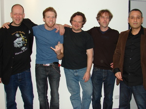 Neue Partner (v.l.n.r.): Matthias B�ttcher (Director Sales & Repertoire Development GoodToGo), Tobias Regner, Volker Sonntag (Tag-7), Wolfgang Kieweg (Key Account Management GoodToGo) und Ramin Bozorgzadeh (Label & Marketing Manager Groove Attack/Rough Trade Distribution)