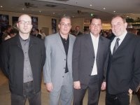 Das World-of-Video-Team Manuel Antunes, Roland Redel und Andreas Gabb mit Herbert Kallus (v.l.n.r.)