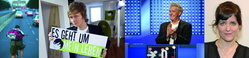 TV-Experimente der Dritten (v.l.n.r.): Die Dokumentation "24h Berlin - Ein Tag im Leben" (RBB), Pierre M. Krause und seine Show "Es geht um meine Leben" (Eins Plus/SWR), die Quiz-Sendung "Stra�en-Stars" (HR) und die Portr�t-Reihe "Ausflug mit Kuttner" (SWR) sind Versuche der ARD-Sender, j�ngere Zuschauer anzusprechen
