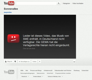 Am 7. Dezember 2011 vor�bergehend nicht im Programm ... (Bild: YouTube.com, Screenshot)