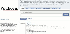 Dezentral organisiert, online dikutiert: Die unkomm-Plattform (Bild: Facebook-Screenshot)