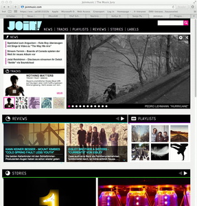 Orientiert sich an Social-Media-Plattformen: Screenshot von Joinmusic