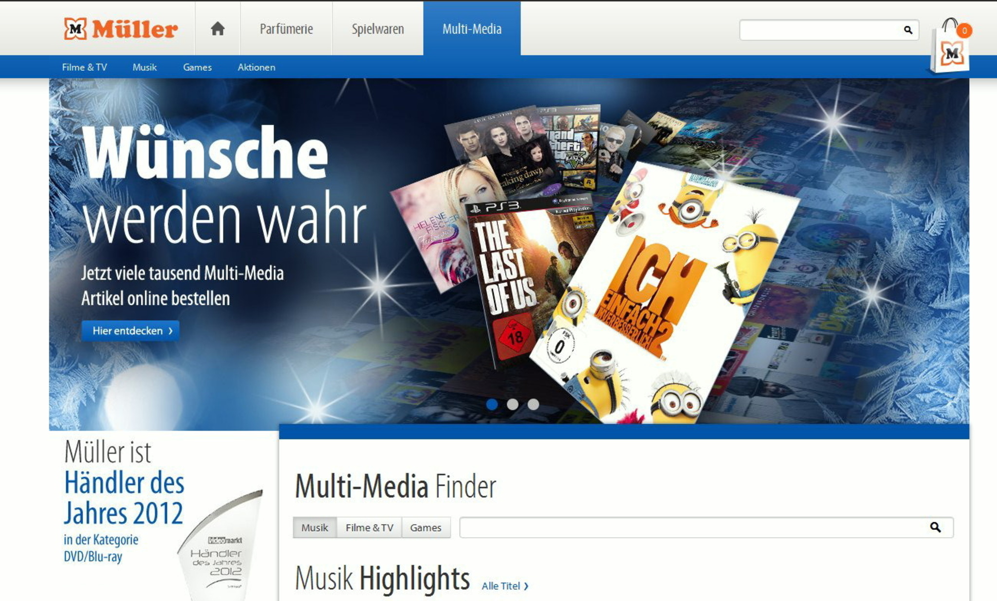 Muller Launcht Onlineshop