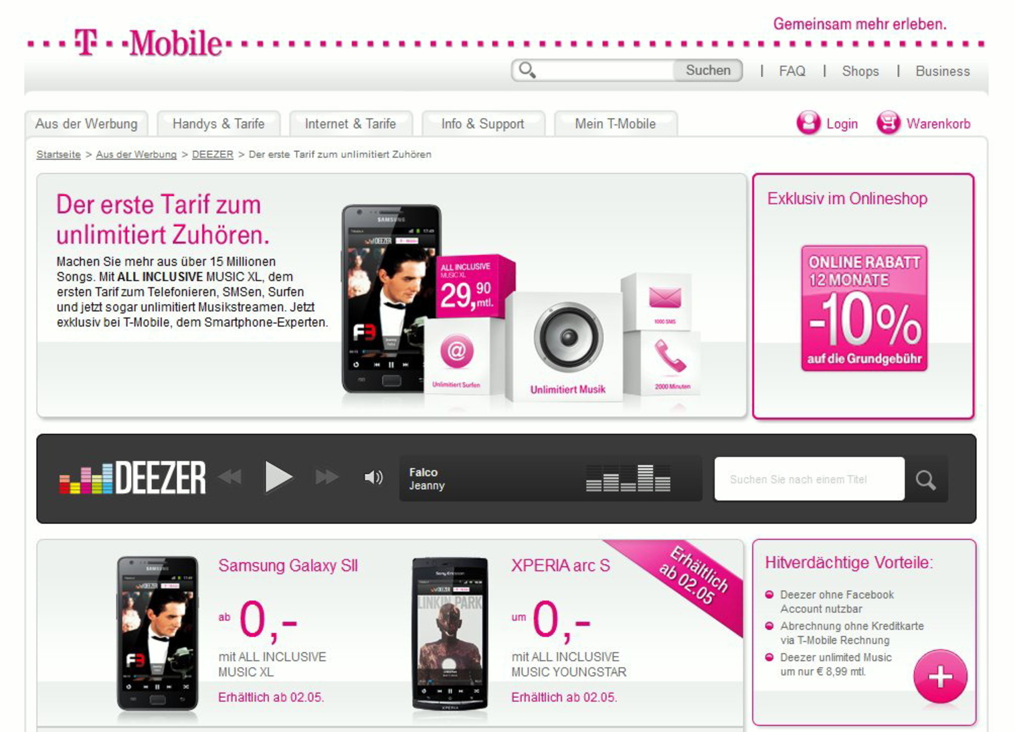 T Mobile Deezer