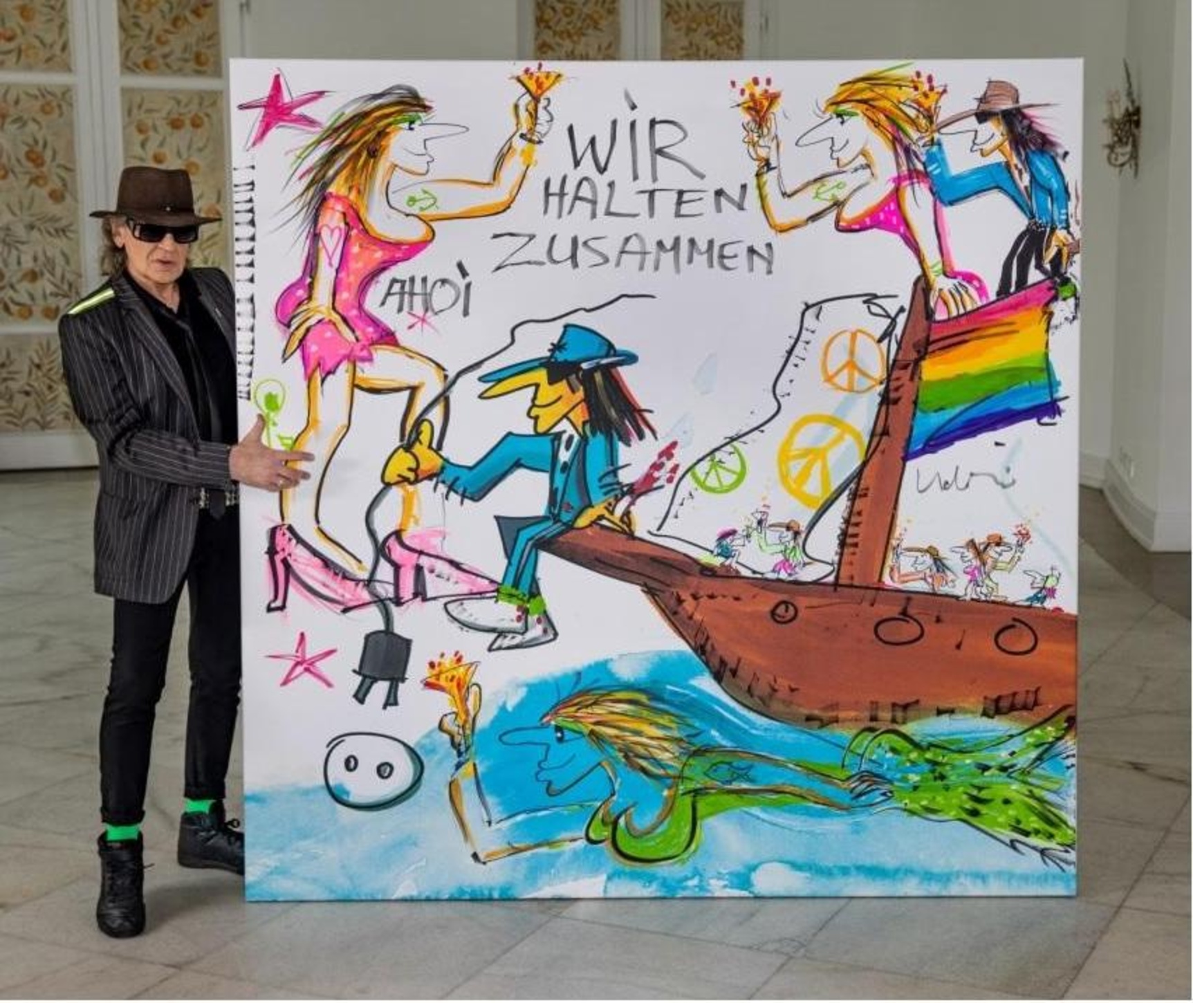 37+ Udo lindenberg bild versteigerung , Udo Lindenberg malt für Hochwasseropfer